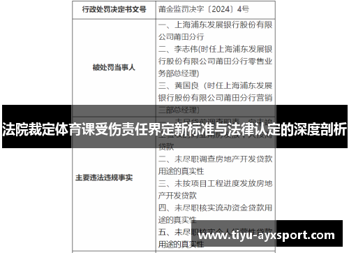 法院裁定体育课受伤责任界定新标准与法律认定的深度剖析